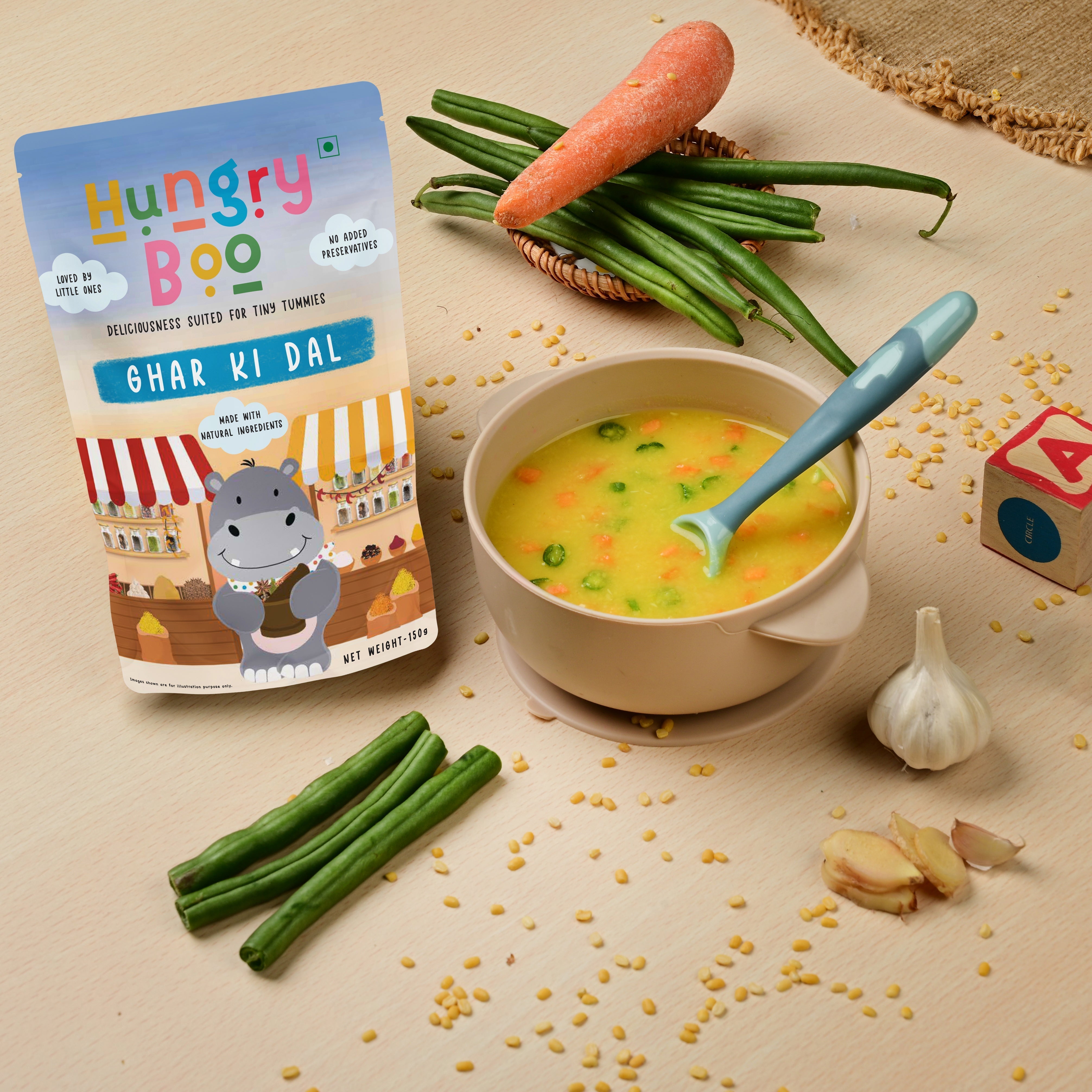 Wholesome Vegetable and Lentil Soup Made from Hungry Boo Ghar ki Daal