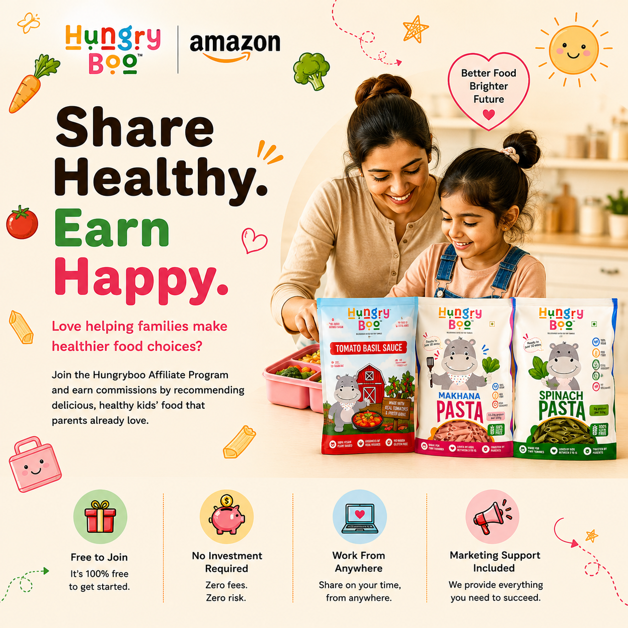 Join the Hungryboo Amazon Affiliate Program & Earn 10% on Every Order ⭐