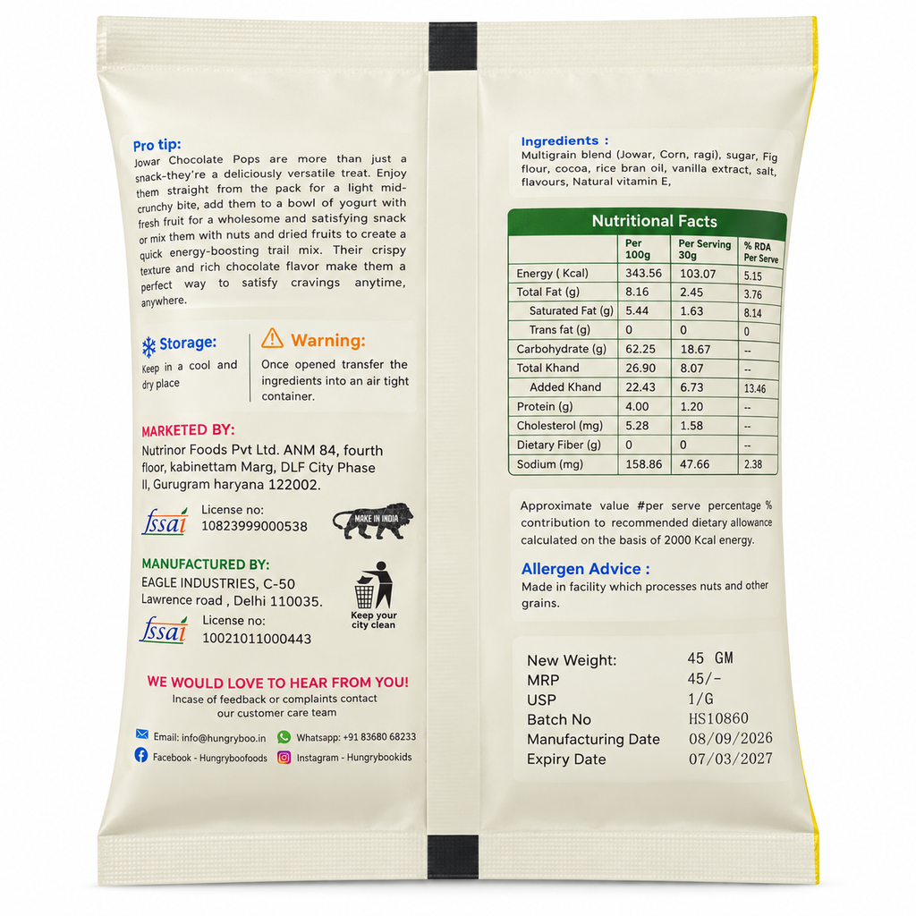 Jowar Pops Chocolate