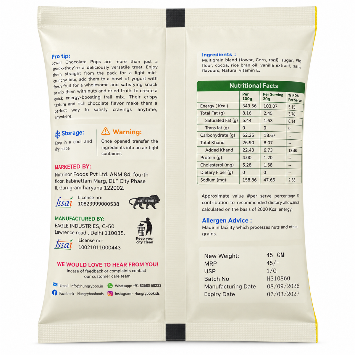 Jowar Pops Chocolate