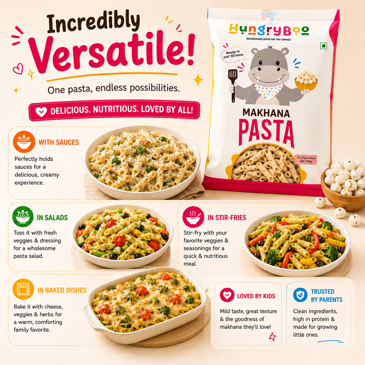 Makhana Pasta – High Protein, Wholesome Pasta for Growing Kids &amp; Healthy Families