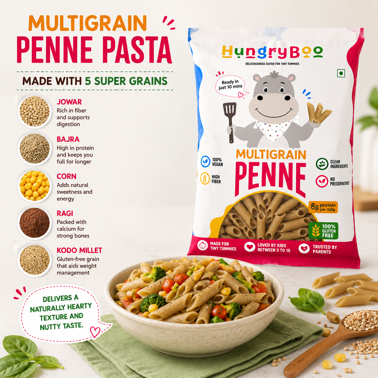 Multigrain Penna Pasta – Nutritious, Protein-Rich Pasta for Growing Kids &amp; Healthy Families
