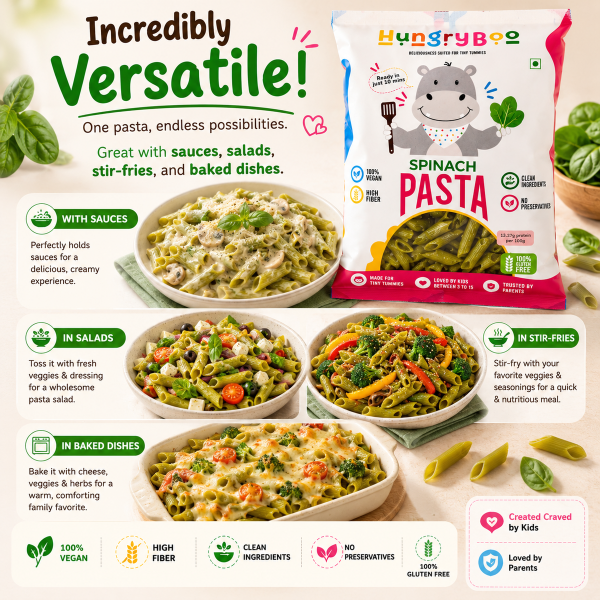 Spinach Penne Pasta